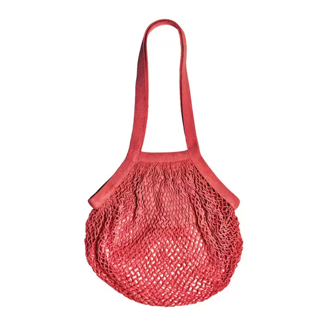 SAC PERSONNALISÉ EN COTON COLORE FILET 'SHELBY' - rouge