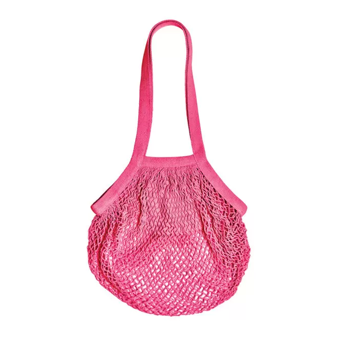 SAC PERSONNALISÉ EN COTON COLORE FILET 'SHELBY' - rose