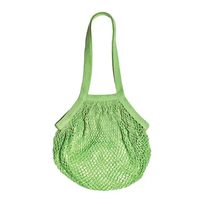 SAC PERSONNALISÉ EN COTON COLORE FILET 'SHELBY' - vert