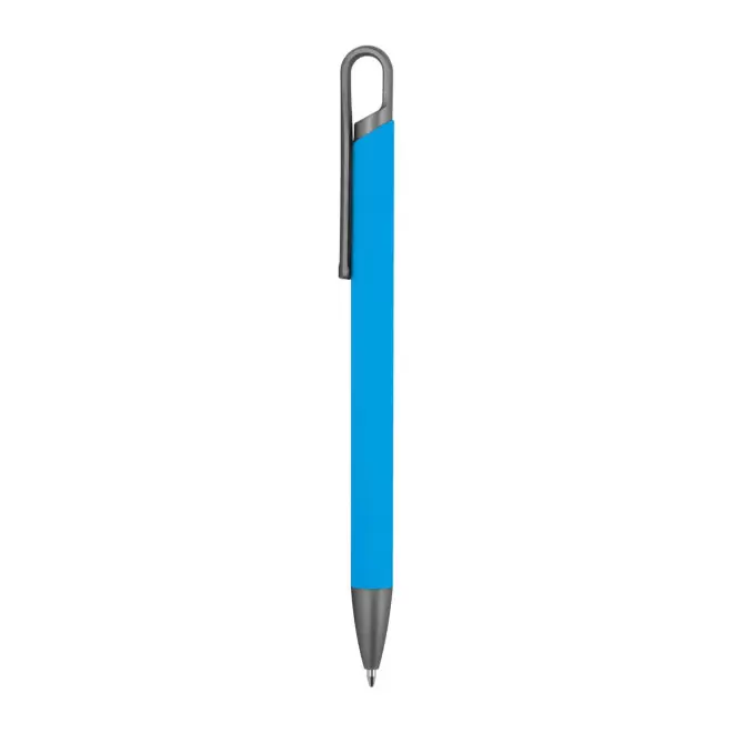STYLO EN ALU RECYCLE PERSONNALISE 'ROCKET SOFT' - bleu clair