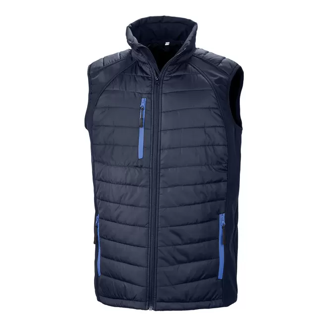 BODYWARMER PERSONNALISE MIXTE RESULT 'COMPASS' - noir/gris