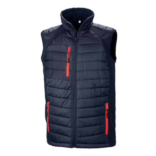 BODYWARMER PERSONNALISE MIXTE RESULT 'COMPASS' - noir/vert