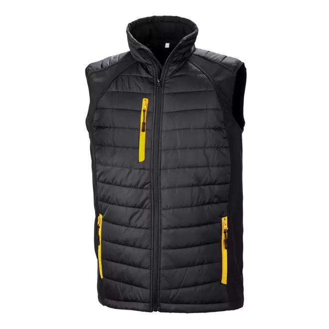 BODYWARMER PERSONNALISE MIXTE RESULT 'COMPASS' - noir/bleu royal
