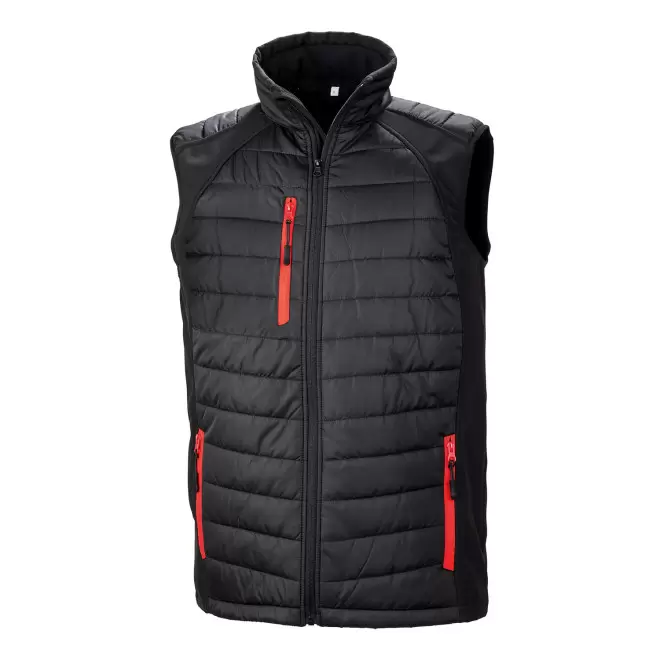 BODYWARMER PERSONNALISE MIXTE RESULT 'COMPASS' - bleu marine/gris