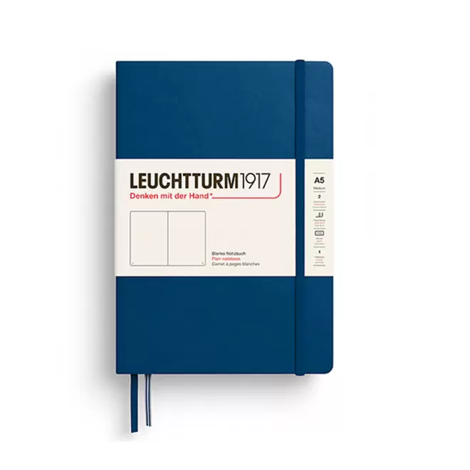 CARNET A5 LEUCHTTURM1917 PERSONNALISE 'MEDIUM A5 LIGNE' - bleu indigo