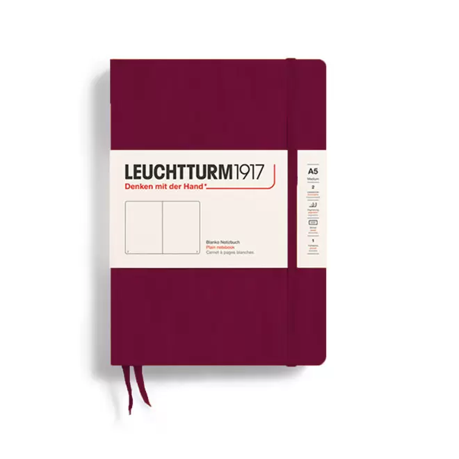 CARNET A5 LEUCHTTURM1917 PERSONNALISE 'MEDIUM A5 LIGNE' - bordeaux