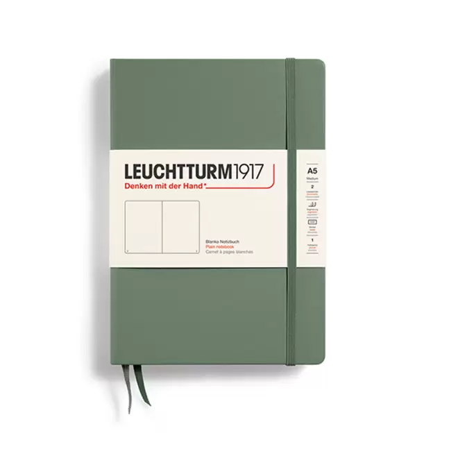 CARNET A5 LEUCHTTURM1917 PERSONNALISE 'MEDIUM A5 LIGNE' - vert olive
