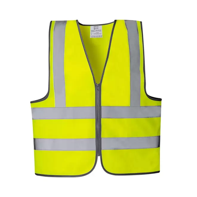 GILET REFLECHISSANT TIRETTE PERSONNALISE 'JESTAL' - jaune fluo