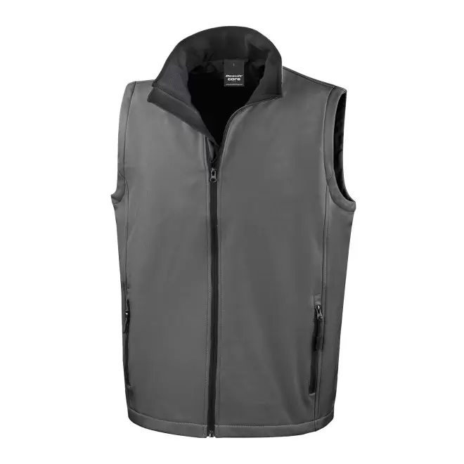 BODYWARMER PERSONNALISE SOFTSHELL HOMME RESULT 'RETALO' - gris/noir
