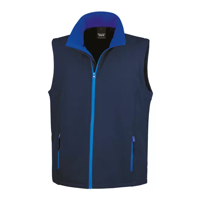 BODYWARMER PERSONNALISE SOFTSHELL HOMME RESULT 'RETALO' - bleu marine/bleu royal