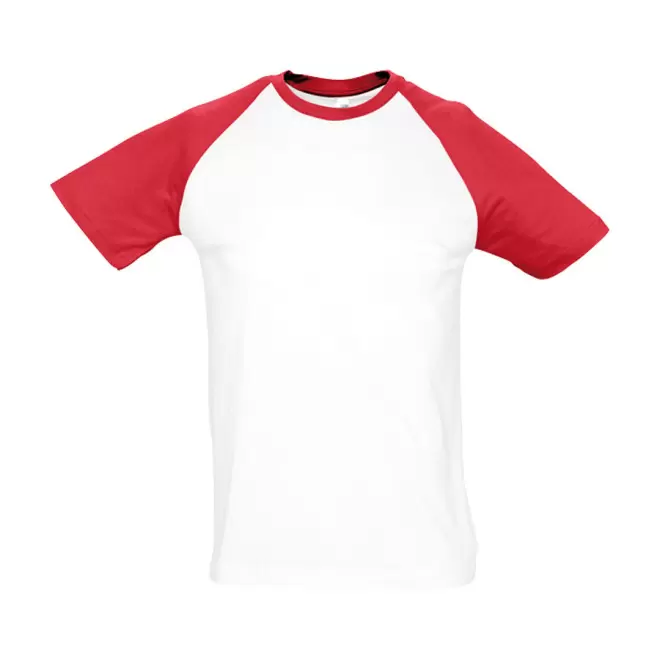 TEE-SHIRT PUBLICITAIRE HOMME 'FUNKY' 150 GR/M² - blanc/rouge