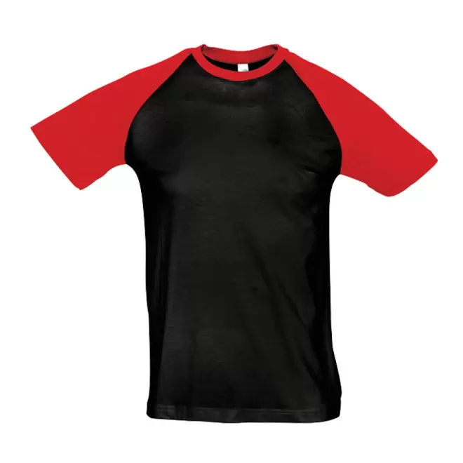 TEE-SHIRT PUBLICITAIRE HOMME 'FUNKY' 150 GR/M² - noir/rouge