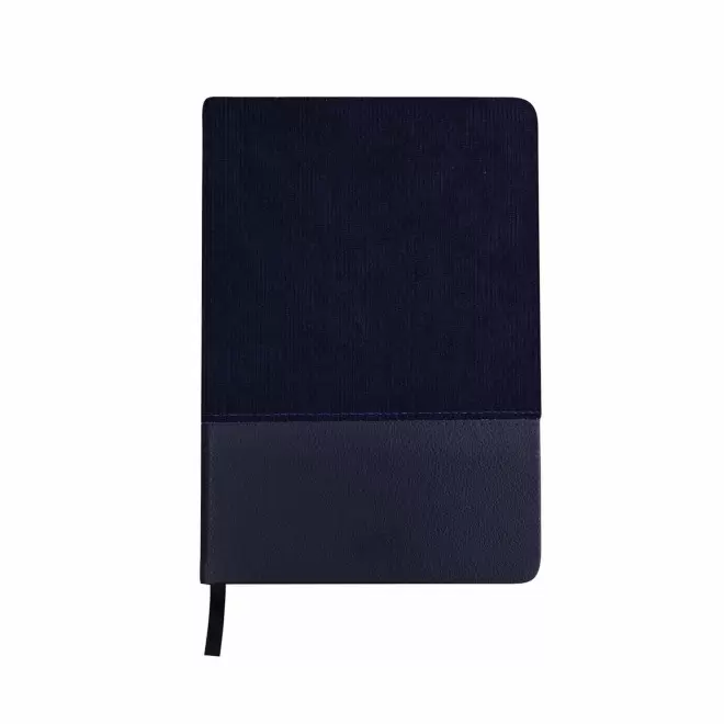 CARNET A5 EN VELOURS PERSONNALISE 'FLOWINE' - bleu marine