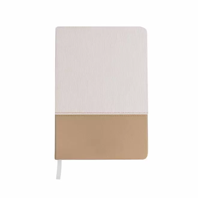 CARNET A5 EN VELOURS PERSONNALISE 'FLOWINE' - naturel
