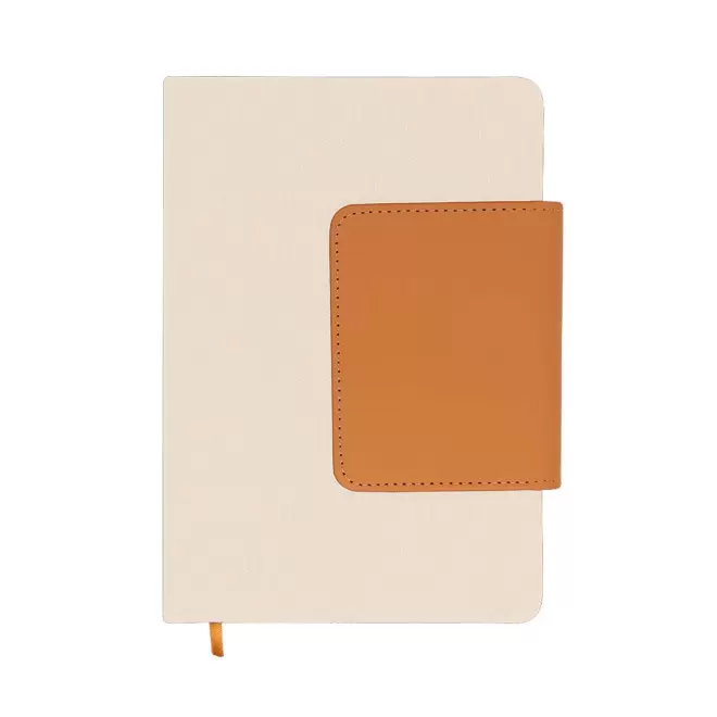 CARNET A5 EN TOILE PERSONNALISE 'OPALE'  - naturel