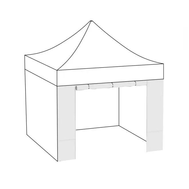 MUR PORTE CENTRALE TENTE 2x2 PERSONNALISE 'TELTA' - quadrichromie