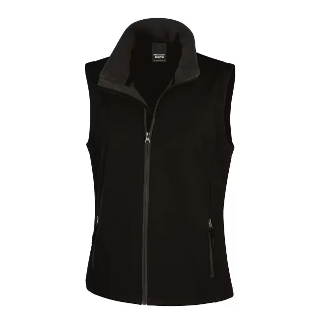 BODYWARMER PERSONNALISE SOFTSHELL FEMME RESULT 'RETALO' - noir
