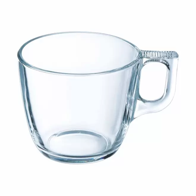 TASSE EN VERRE FRANCAIS 220ML PERSONNALISABLE 'NUEVO'  - transparent