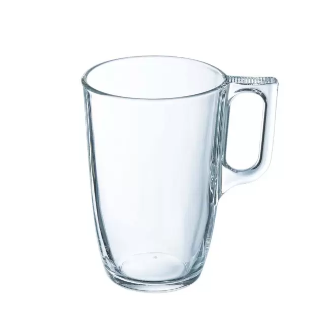 MUG EN VERRE FRANCAIS 400ML PERSONNALISE 'NUEVO' - transparent