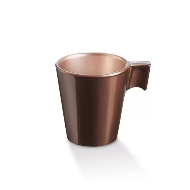 TASSE EN VERRE 80ML PERSONNALISEE 'FLASHY' - chocolat