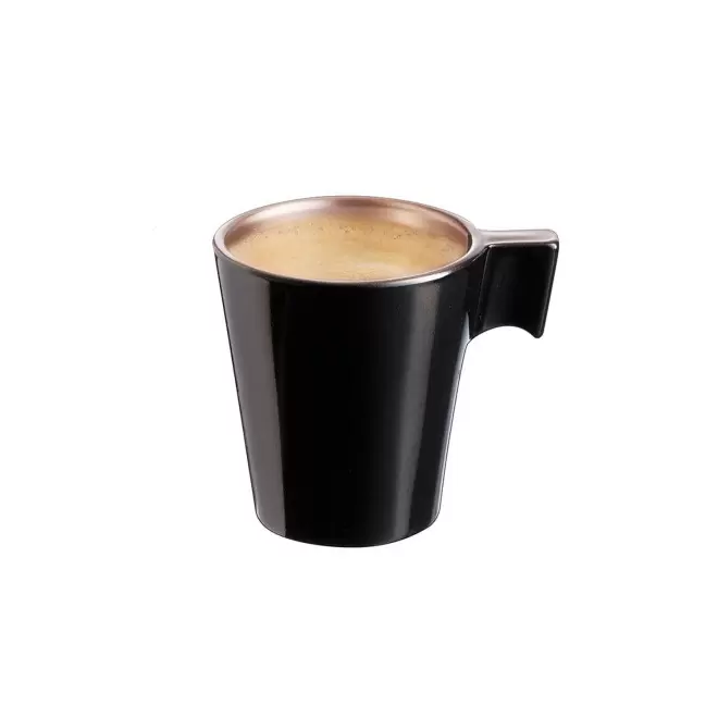 TASSE EN VERRE 80ML PERSONNALISEE 'FLASHY' - noir