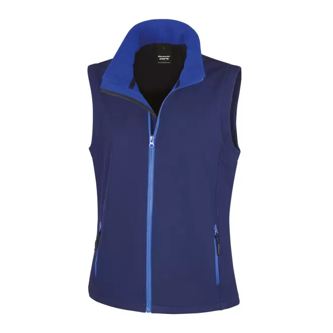 BODYWARMER PERSONNALISE SOFTSHELL FEMME RESULT 'RETALO' - bleu marine/bleu royal