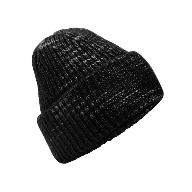 BONNET PATCH MAILLE PERSONNALISABLE 'CHUNKY' - noir