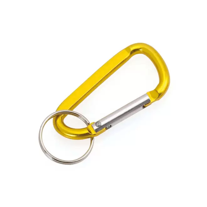 PORTE-CLÉS PERSONNALISÉ MOUSQUETON 'WALL' - jaune