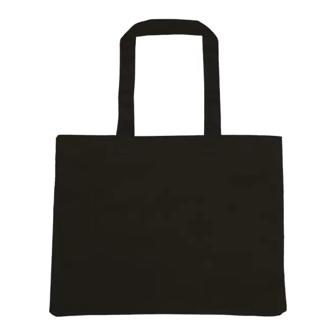 TOTE BAG PERSONNALISÉ GRAND FORMAT NOIR 220gr/m² 'MIRAMAR'  - noir