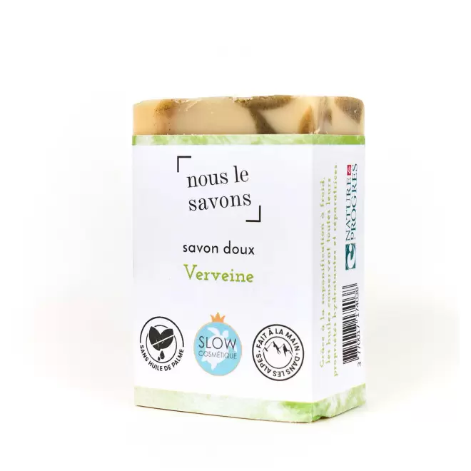 SAVON DOUX BIO 100G PERSONNALISE 'MOUSSING' - verveine