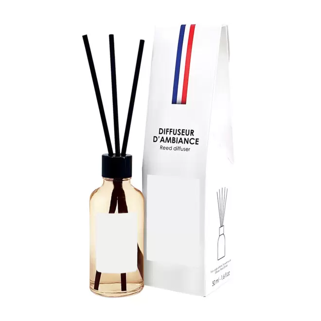 DIFFUSEUR DE PARFUM 50ML PERSONNALISE 'AURA CUSTOM' - fruité gourmand - étui blanc