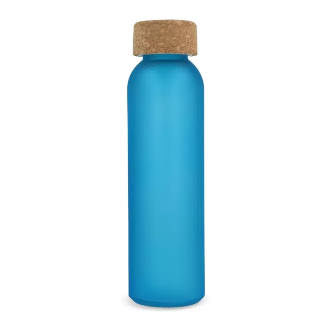 BOUTEILLE VERRE RECYCLE PERSONNALISABLE 'LODO LIEGE COLOR' - bleu givré