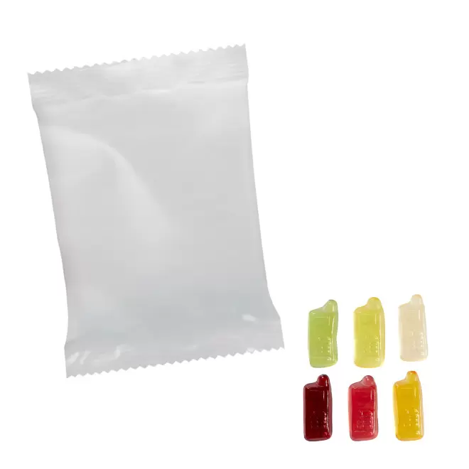 BONBONS GOMME DE FRUITS PERSONNALISABLE 'PIMPY OPAQUE'  - téléphone