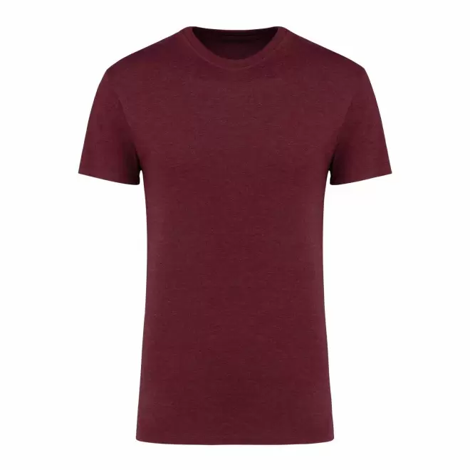 TEE-SHIRT PERSONNALISABLE BIO COULEUR MIXTE 'KARIBA 190' - bordeaux chiné