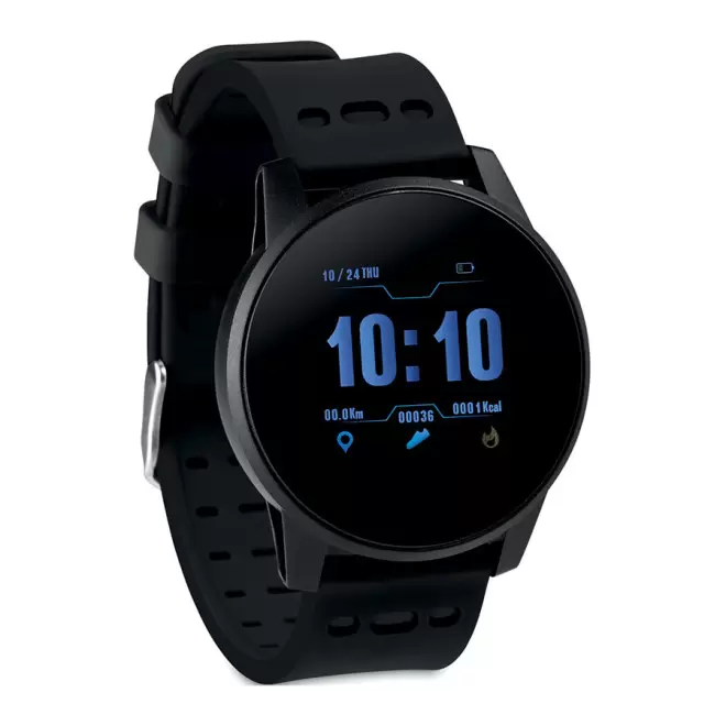 MONTRE CONNECTÉE CARDIO PERSONNALISABLE 'WEARFIT' - noir