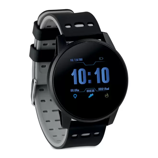 MONTRE CONNECTÉE CARDIO PERSONNALISABLE 'WEARFIT' - gris