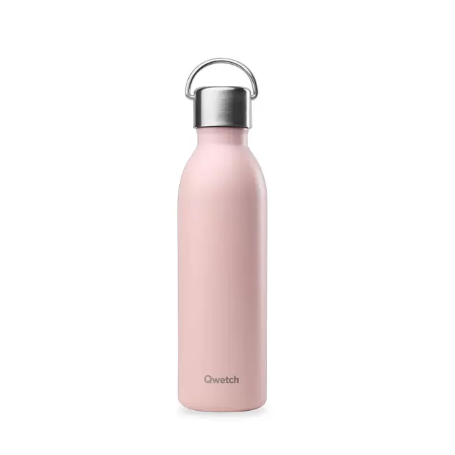 BOUTEILLE ISOTHERME PERSONNALISABLE QWETCH® 'ACTIVE' 600ML - rose pastel