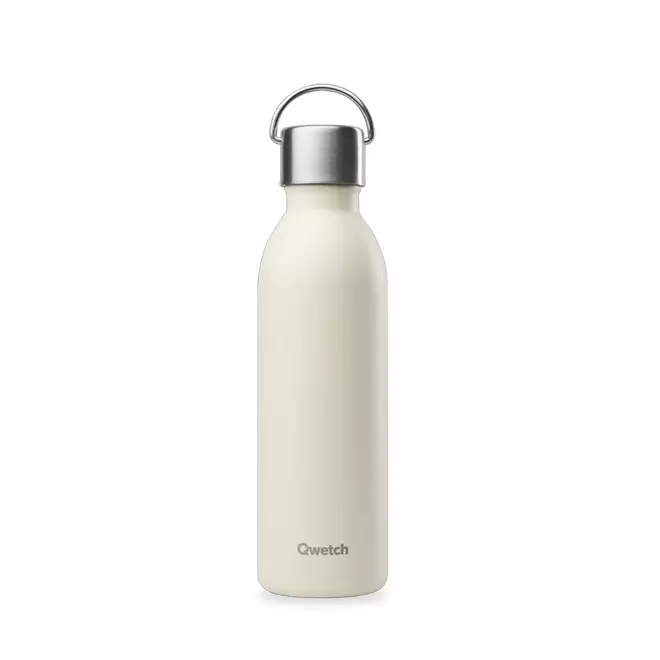 BOUTEILLE ISOTHERME PERSONNALISABLE QWETCH® 'ACTIVE' 600ML - sable