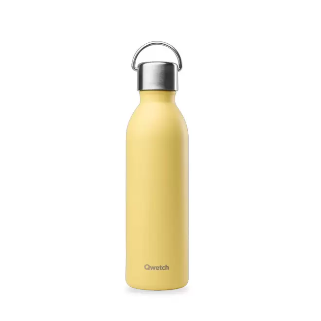 BOUTEILLE ISOTHERME PERSONNALISABLE QWETCH® 'ACTIVE' 600ML - citron