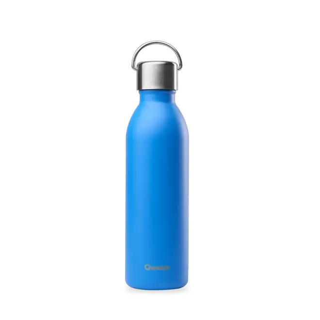 BOUTEILLE ISOTHERME PERSONNALISABLE QWETCH® 'ACTIVE' 600ML - azur