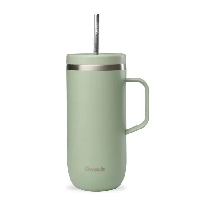 MUG ISOTHERME 600ML PERSONNALISE 'COLD CUP POIGNEE' - tilleul