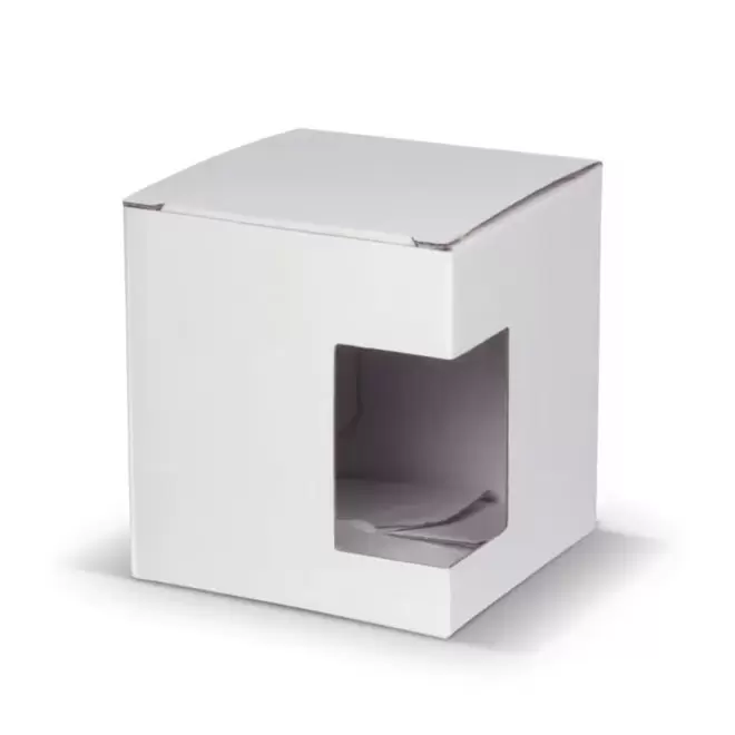 BOITE CADEAU 1 MUG AVEC FENETRE 'BOITEAU'  - blanc