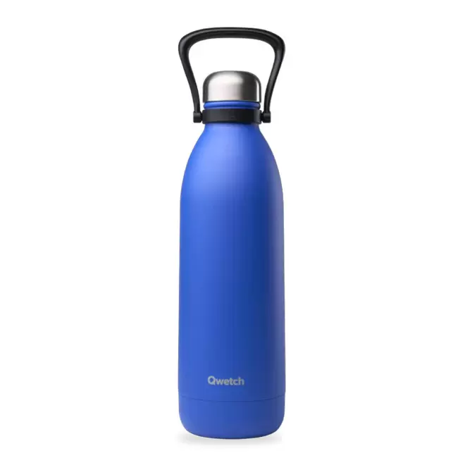 BOUTEILLE ISOTHERME PERSONNALISABLE INOX '1,5L QWETCH®' - bleu majorelle