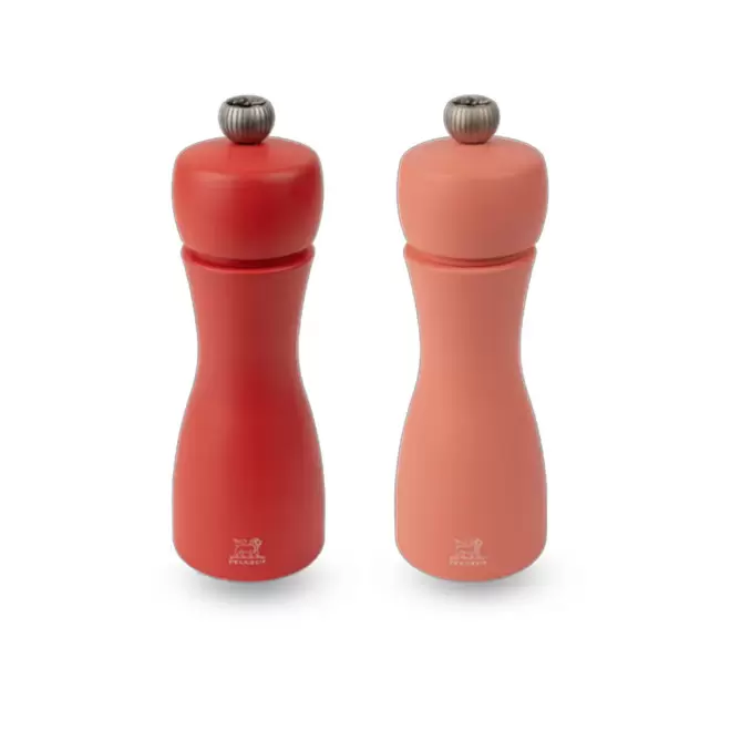 COFFRET 2 MOULINS SEL POIVRE PERSONNALISABLE 'DUO TAHITI' - rose