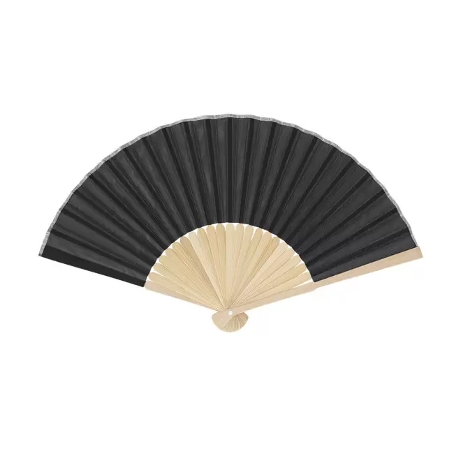 EVENTAIL EN BAMBOU PERSONNALISE 'FANNY BAMBOU II' - noir
