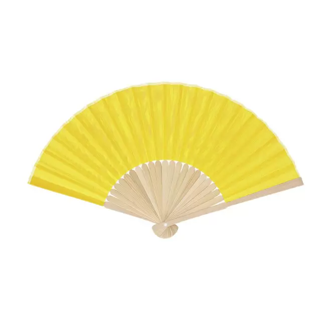 EVENTAIL EN BAMBOU PERSONNALISE 'FANNY BAMBOU II' - jaune