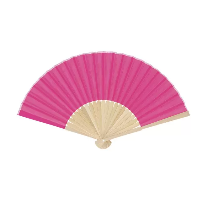 EVENTAIL EN BAMBOU PERSONNALISE 'FANNY BAMBOU II' - fuchsia