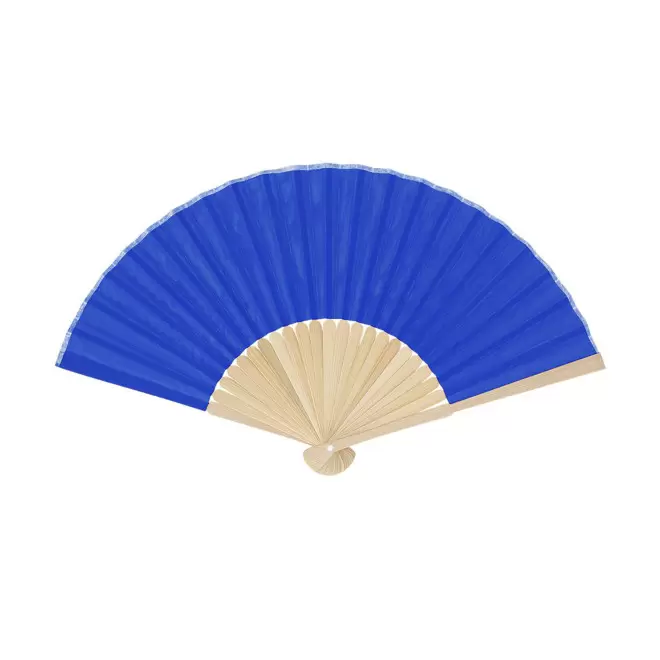 EVENTAIL EN BAMBOU PERSONNALISE 'FANNY BAMBOU II' - bleu royal