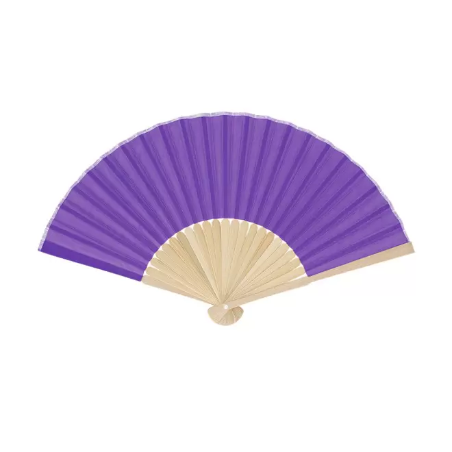 EVENTAIL EN BAMBOU PERSONNALISE 'FANNY BAMBOU II' - violet