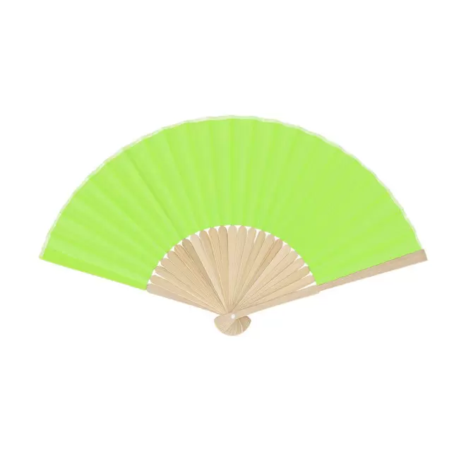 EVENTAIL EN BAMBOU PERSONNALISE 'FANNY BAMBOU II' - vert anis